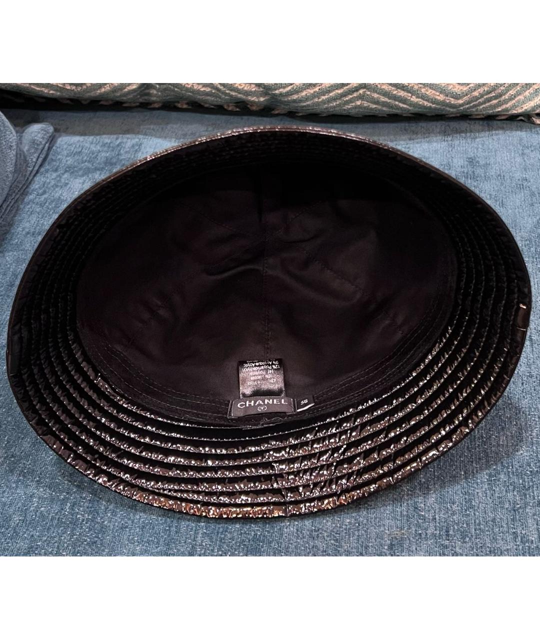 CHANEL PRE-OWNED Черная шерстяная шляпа, фото 5