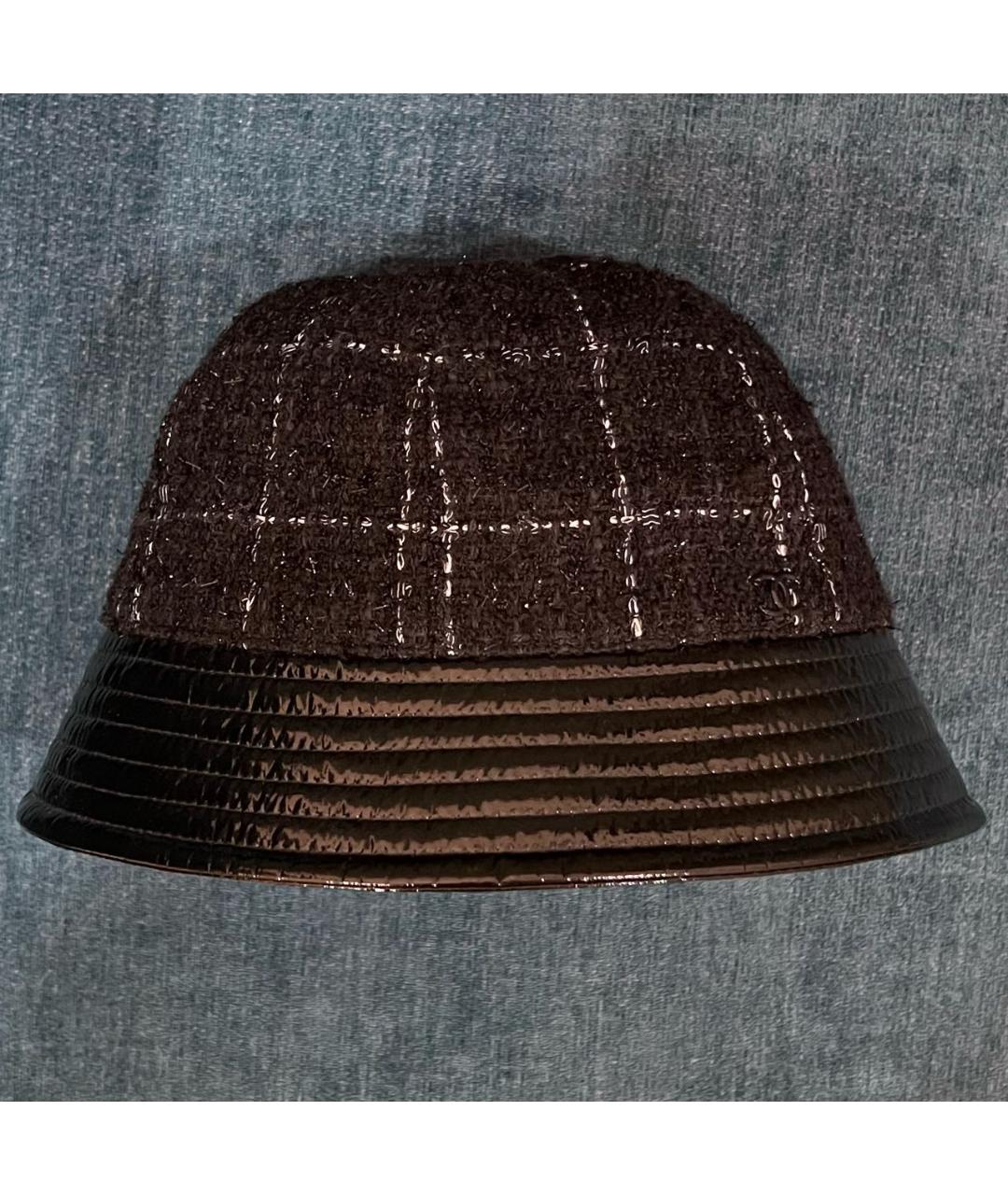 CHANEL PRE-OWNED Черная шерстяная шляпа, фото 4