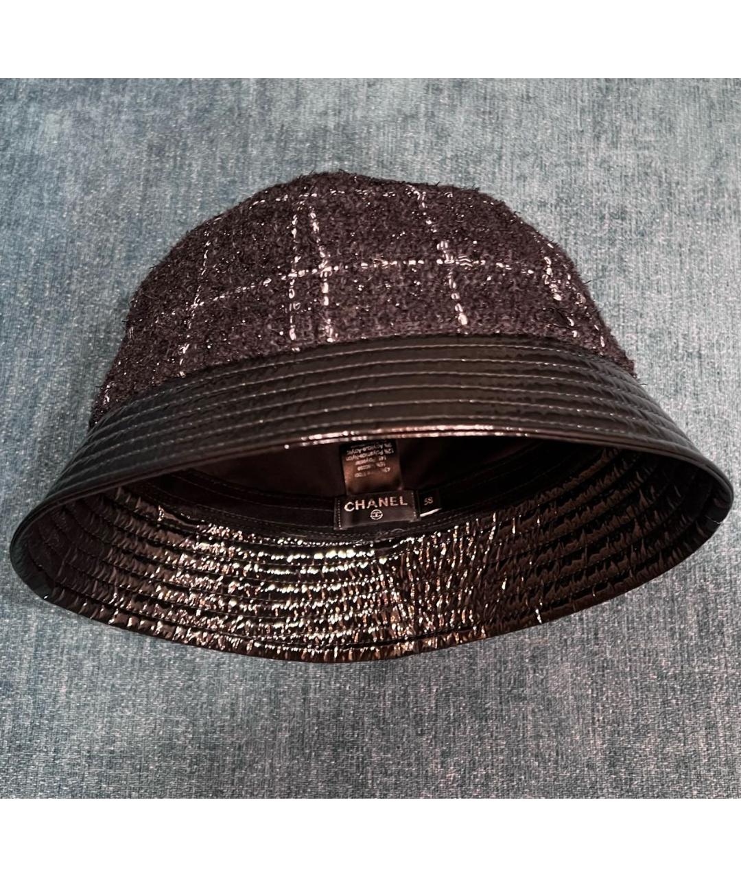 CHANEL Черная шерстяная шляпа, фото 3