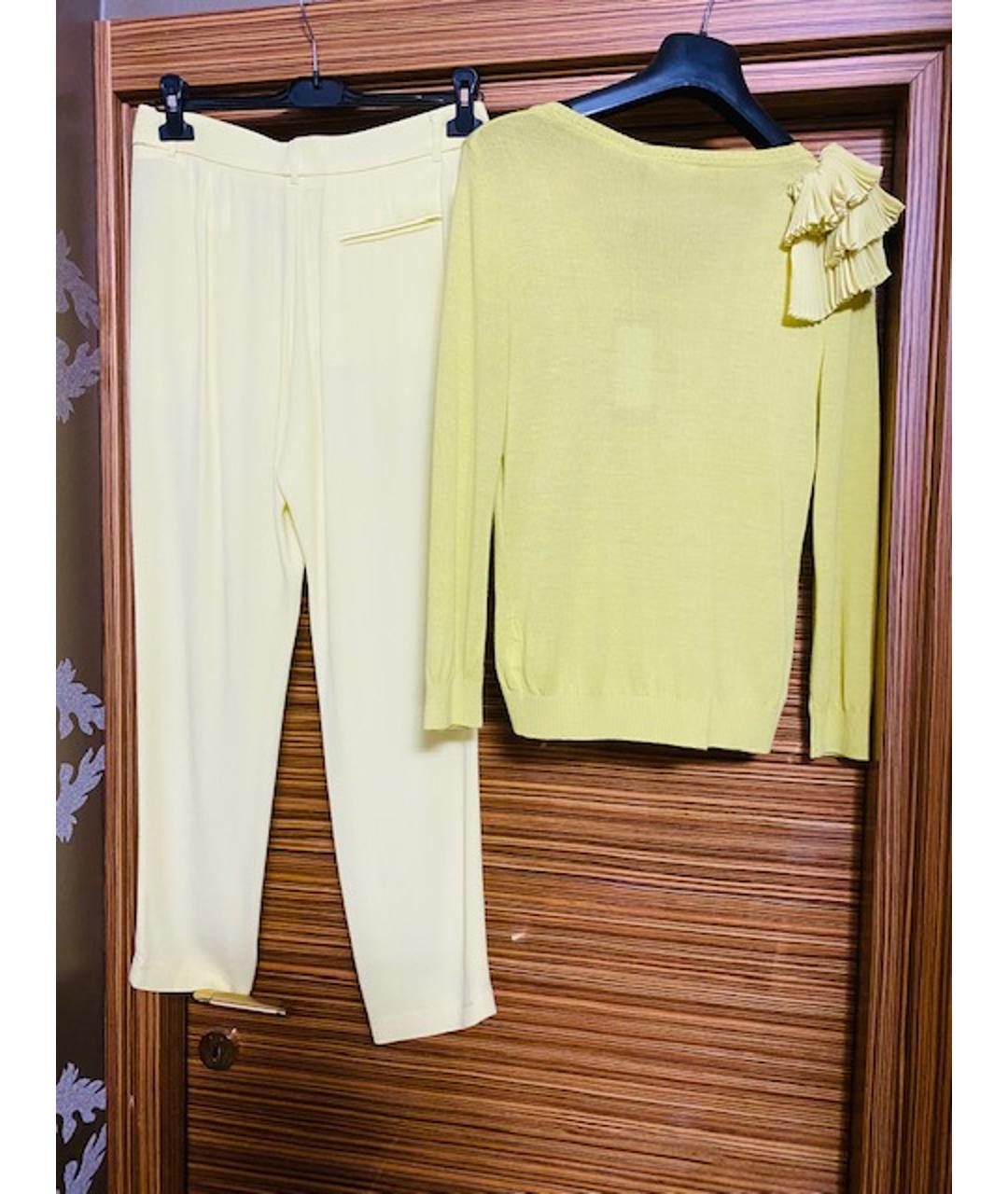 I'M ISOLA MARRAS Желтый вискозный костюм с брюками, фото 2