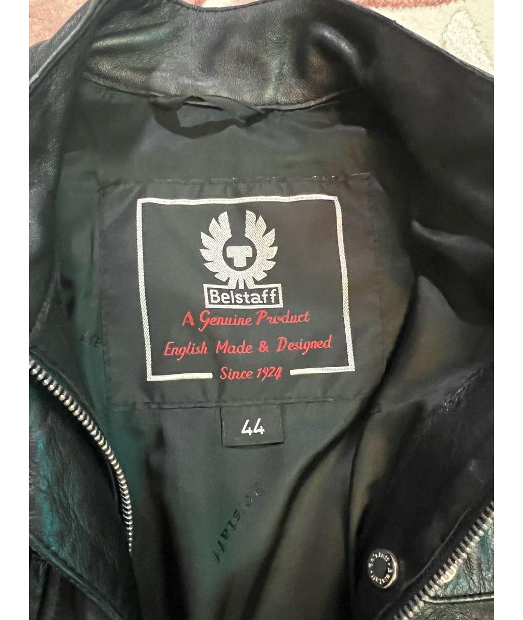 BELSTAFF Черная кожаная куртка, фото 3