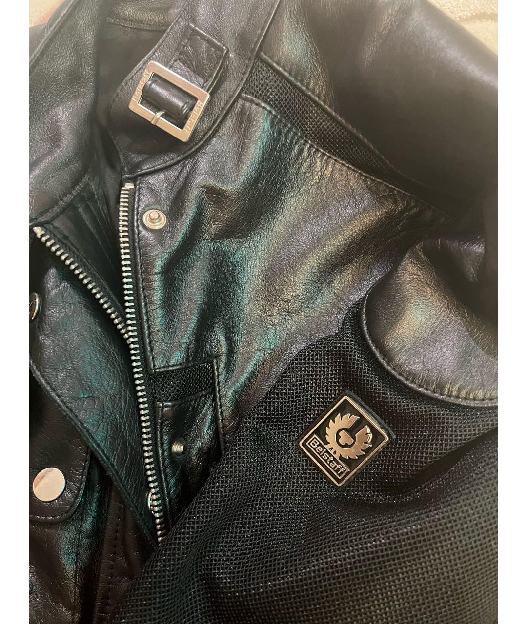 BELSTAFF Черная кожаная куртка, фото 4