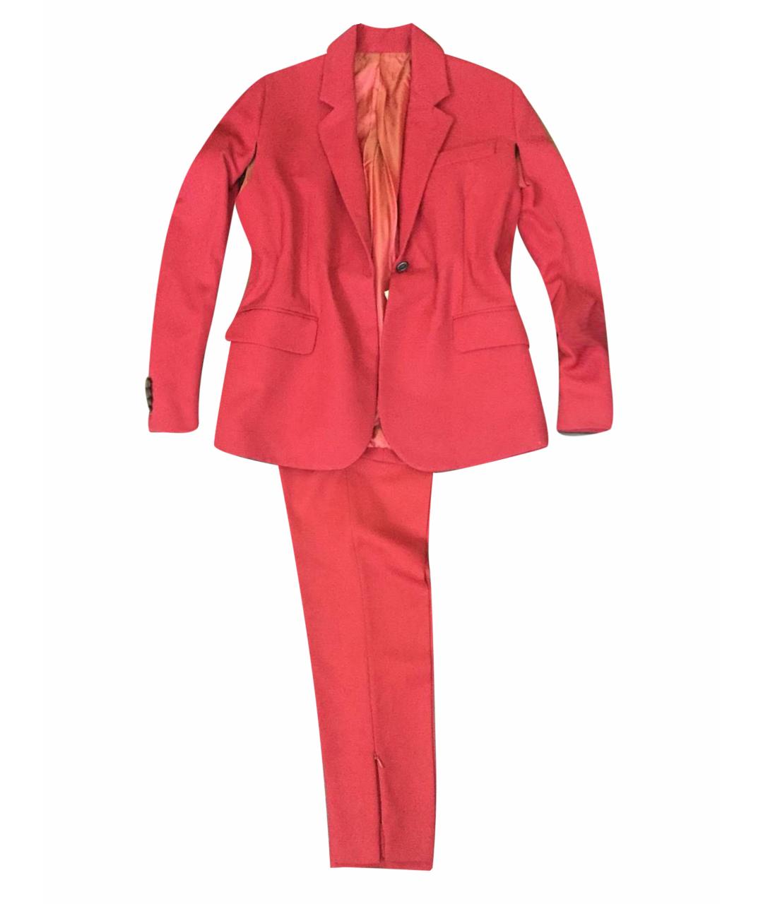 ACNE STUDIOS Красный шерстяной костюм с брюками, фото 1