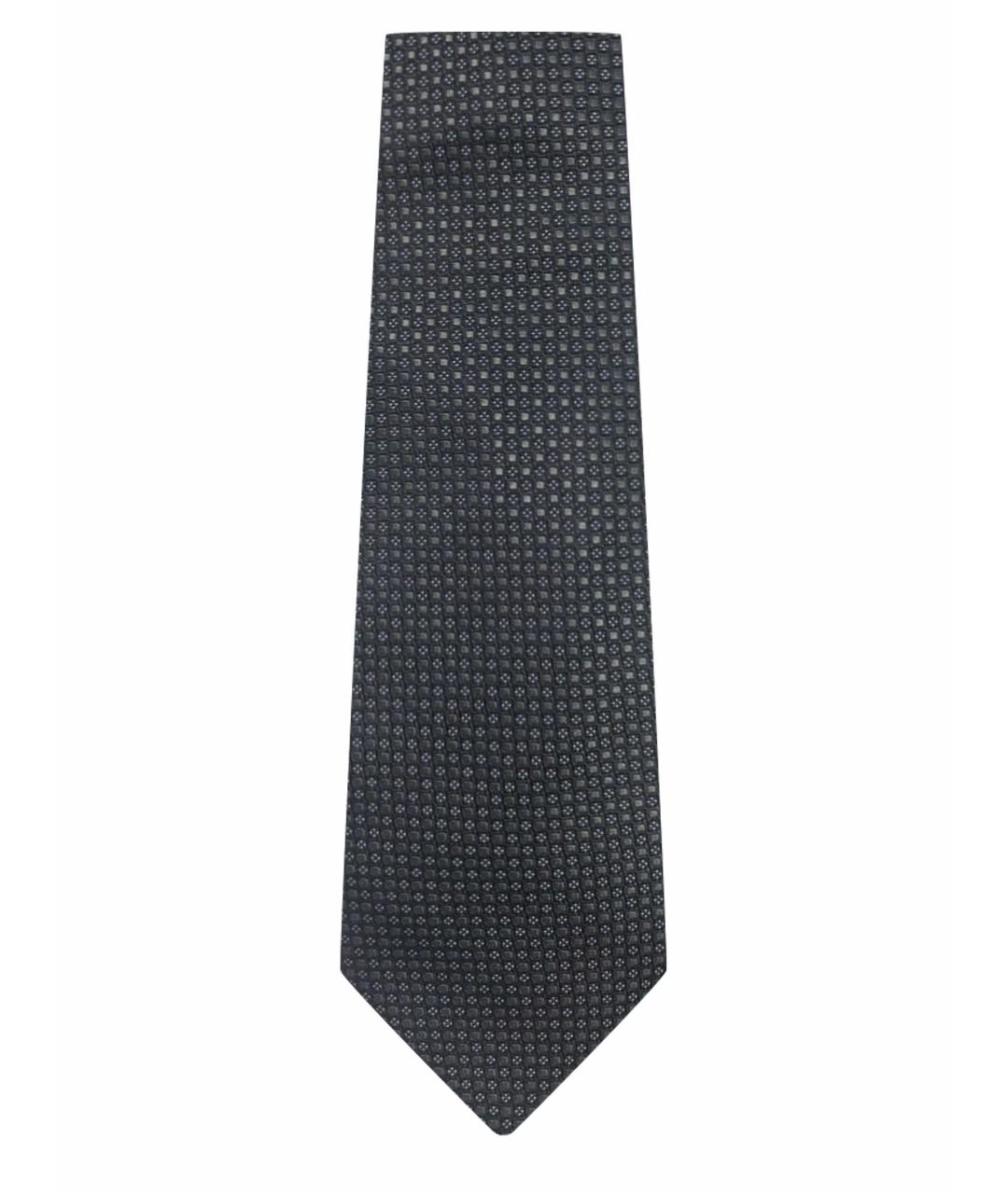 CORNELIANI Антрацитовый шелковый галстук, фото 1