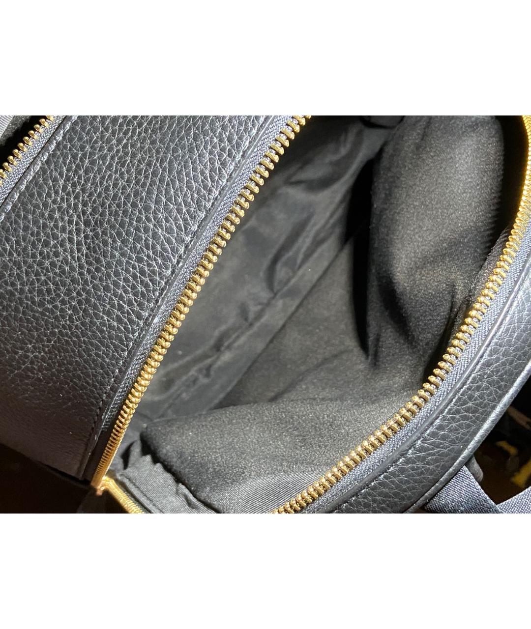 COACH Черный кожаный рюкзак, фото 5