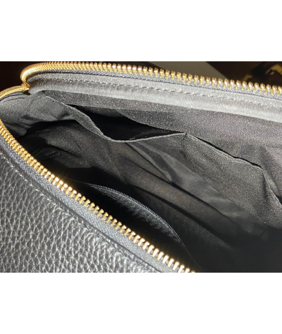 COACH Черный кожаный рюкзак, фото 6