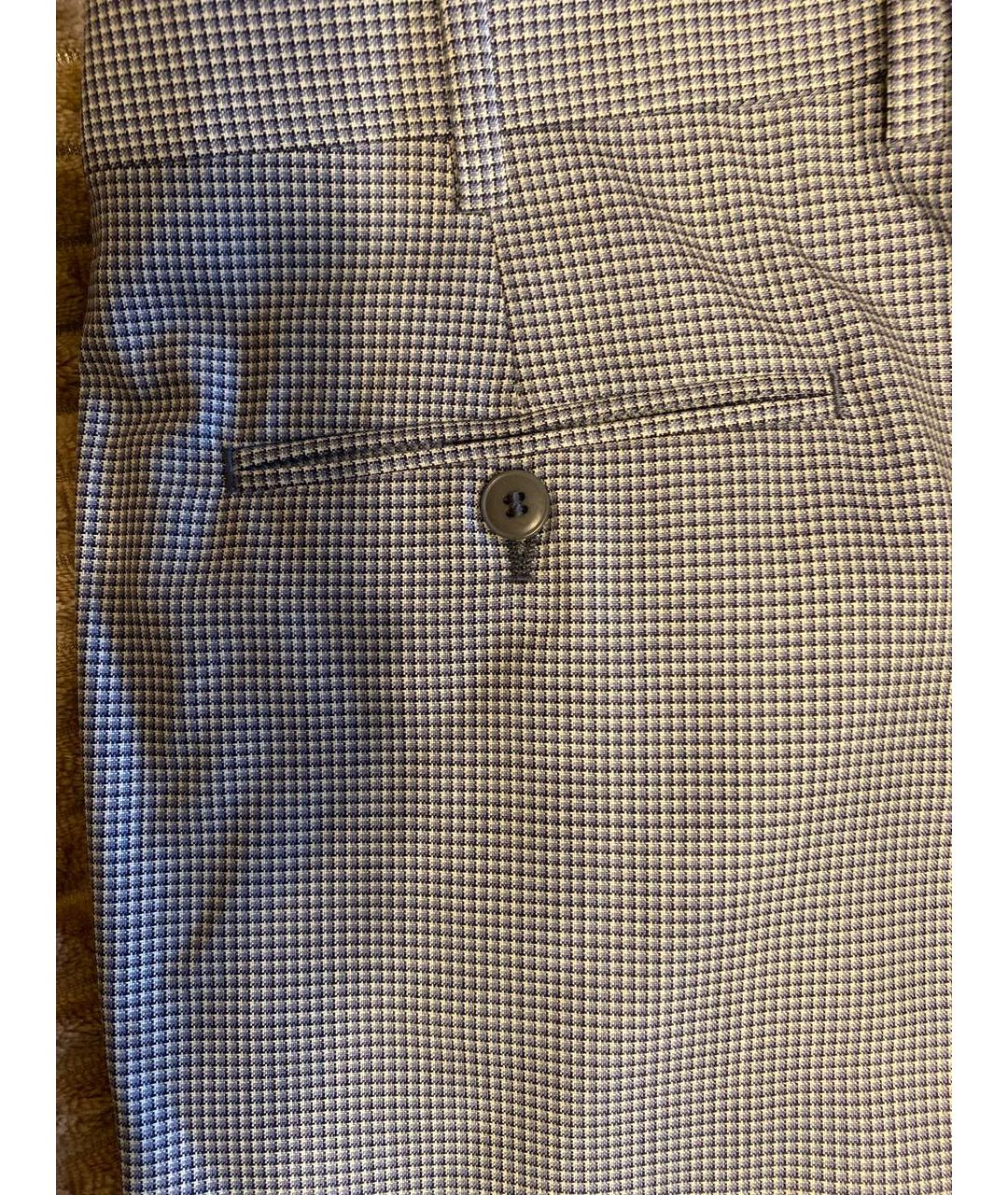 BRIONI Серые шерстяные классические брюки, фото 4