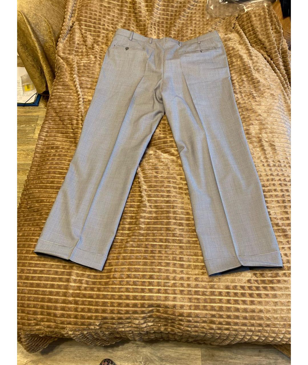 BRIONI Серые шерстяные классические брюки, фото 2
