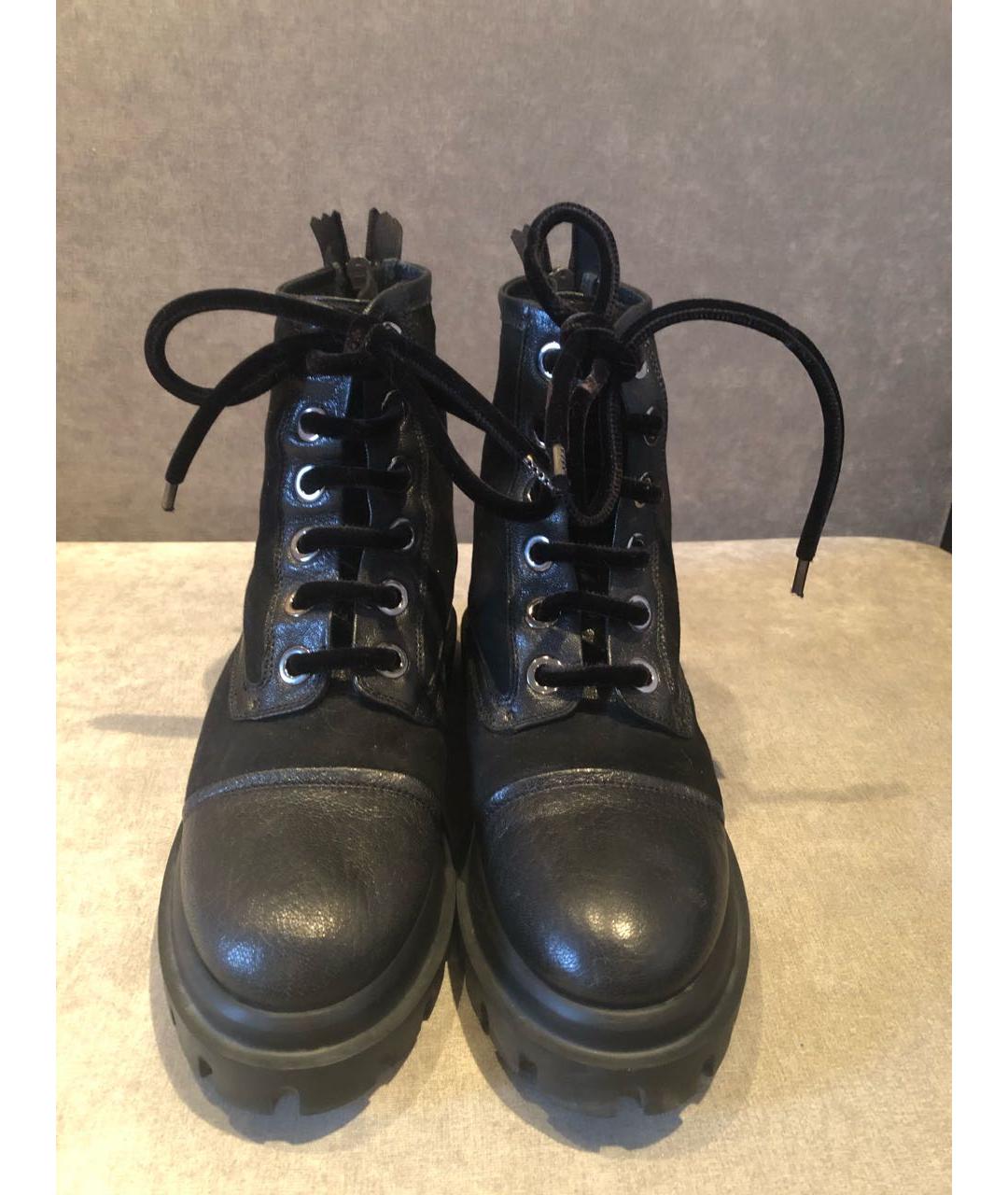 AGL Черные кожаные ботинки, фото 2