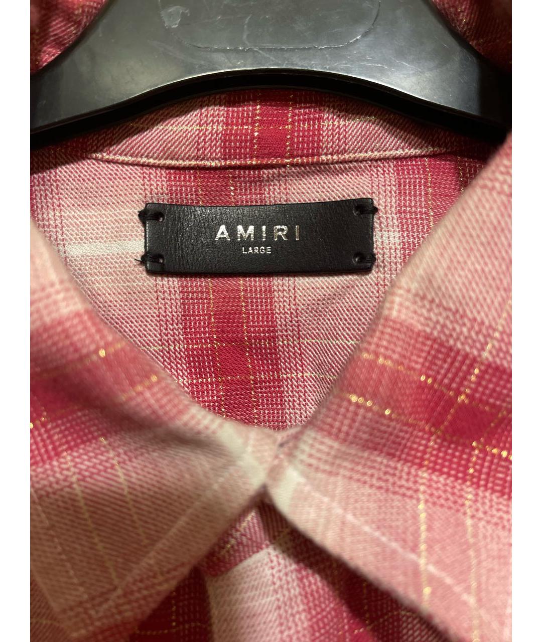 AMIRI Розовая хлопковая кэжуал рубашка, фото 3