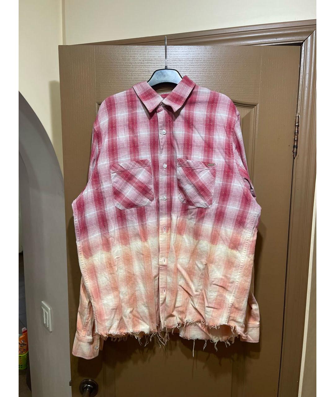 AMIRI Розовая хлопковая кэжуал рубашка, фото 7