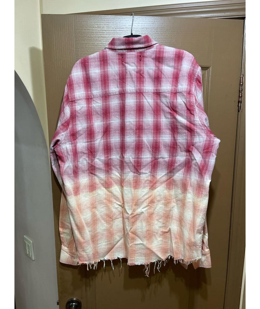 AMIRI Розовая хлопковая кэжуал рубашка, фото 2