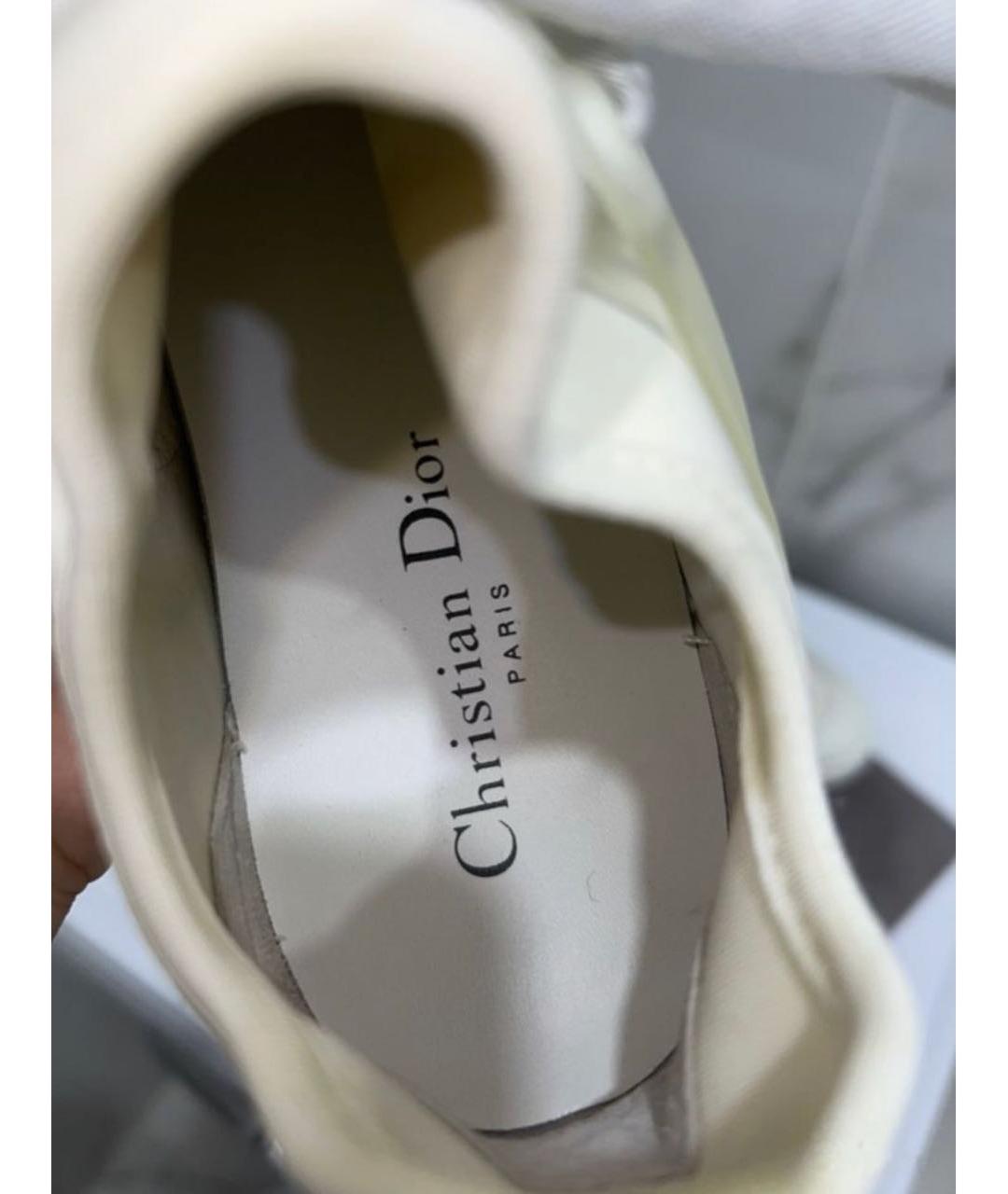 CHRISTIAN DIOR Белые текстильные кроссовки, фото 6
