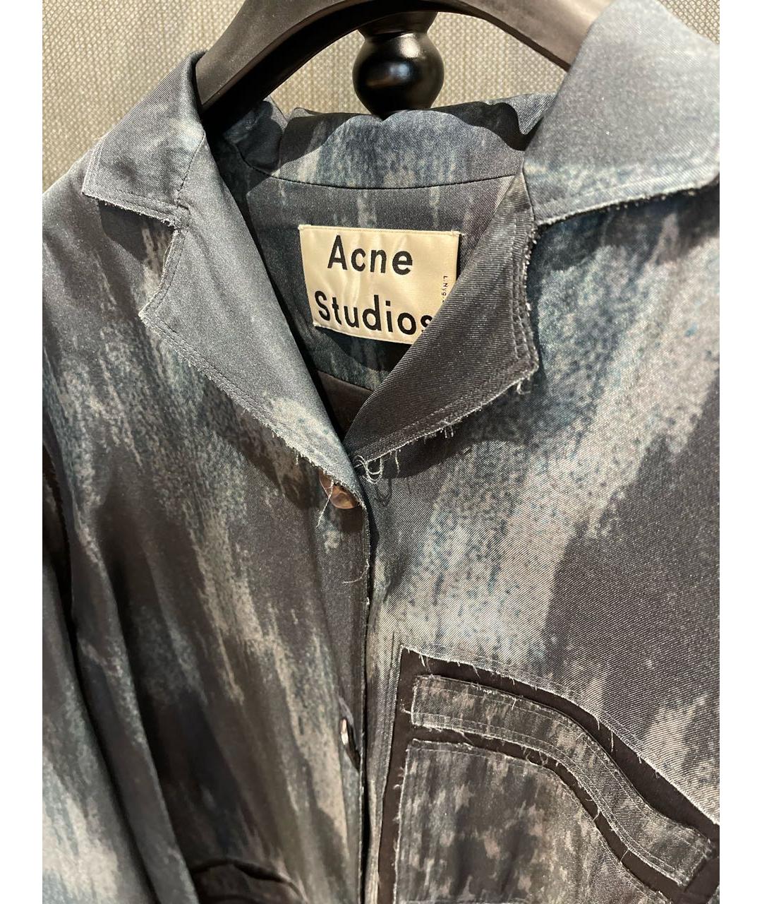 ACNE STUDIOS Синий шелковый кардиган, фото 3