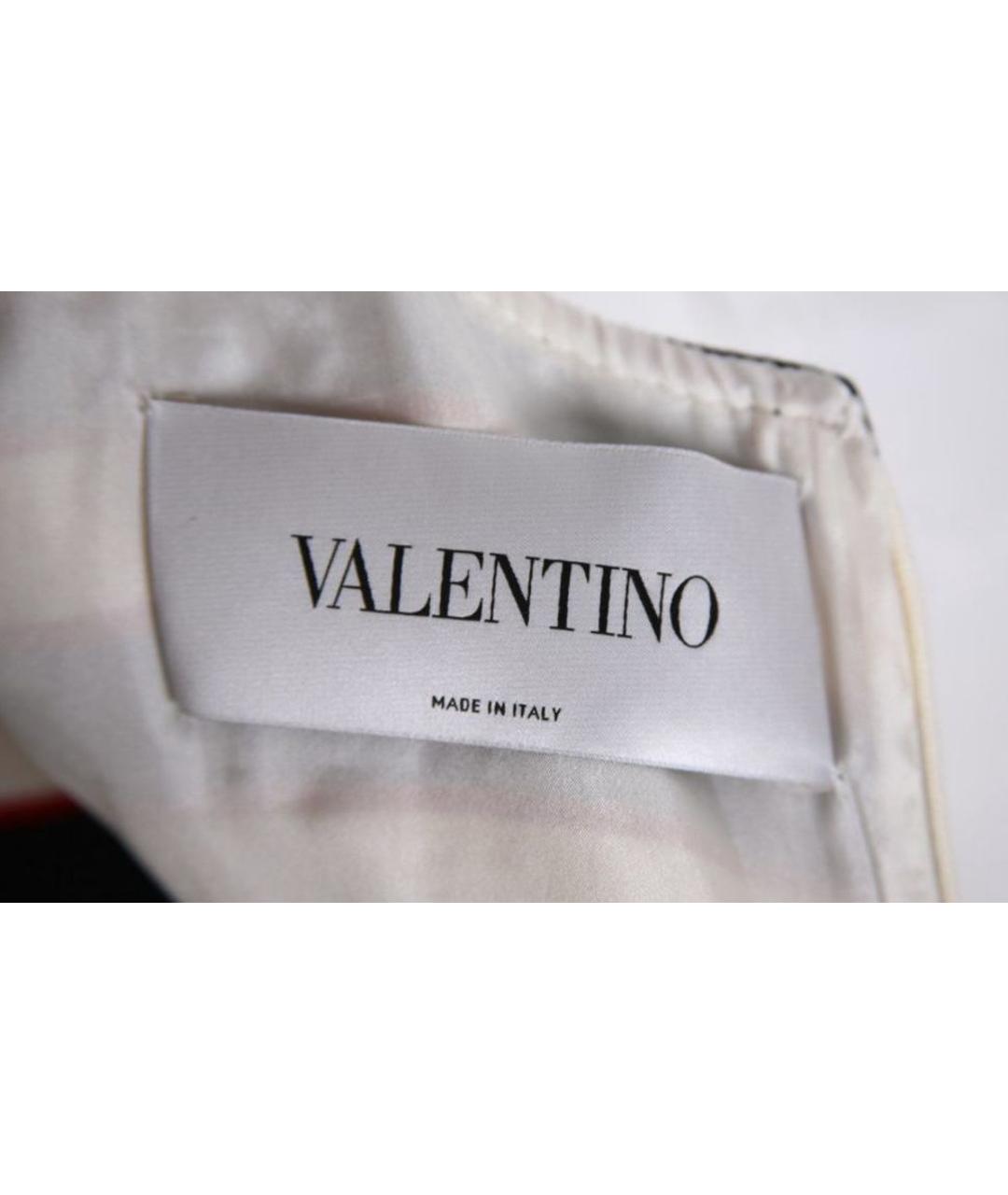 VALENTINO Темно-синее шелковое коктейльное платье, фото 6