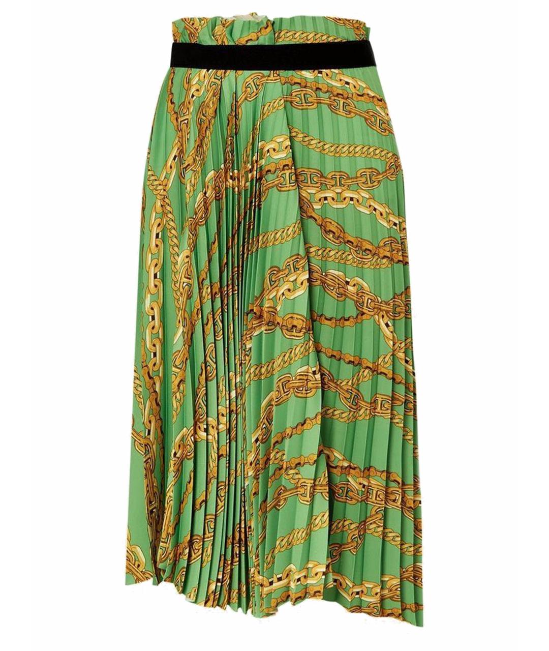 BALENCIAGA Зеленая полиэстеровая юбка миди, фото 1