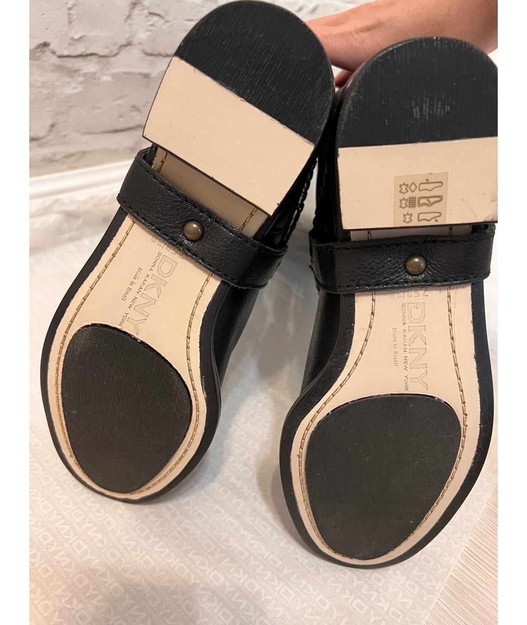 DKNY Черные кожаные сапоги, фото 5