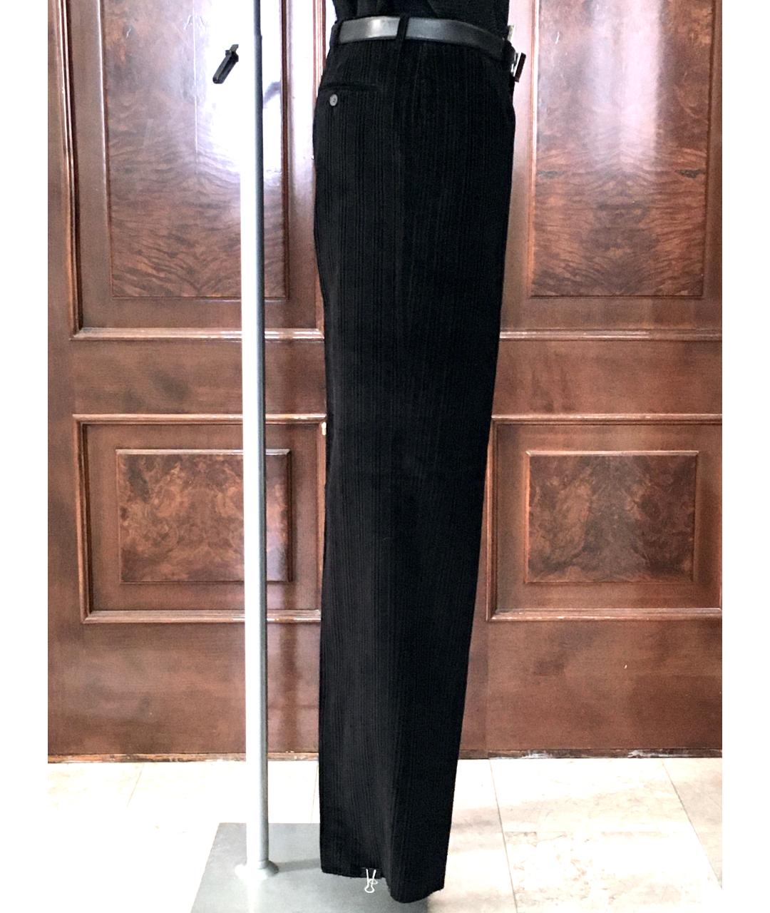 BILANCIONI Черные велюровые повседневные брюки, фото 6