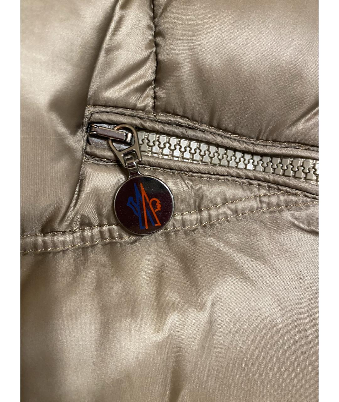 MONCLER Коричневая полиэстеровая куртка, фото 8