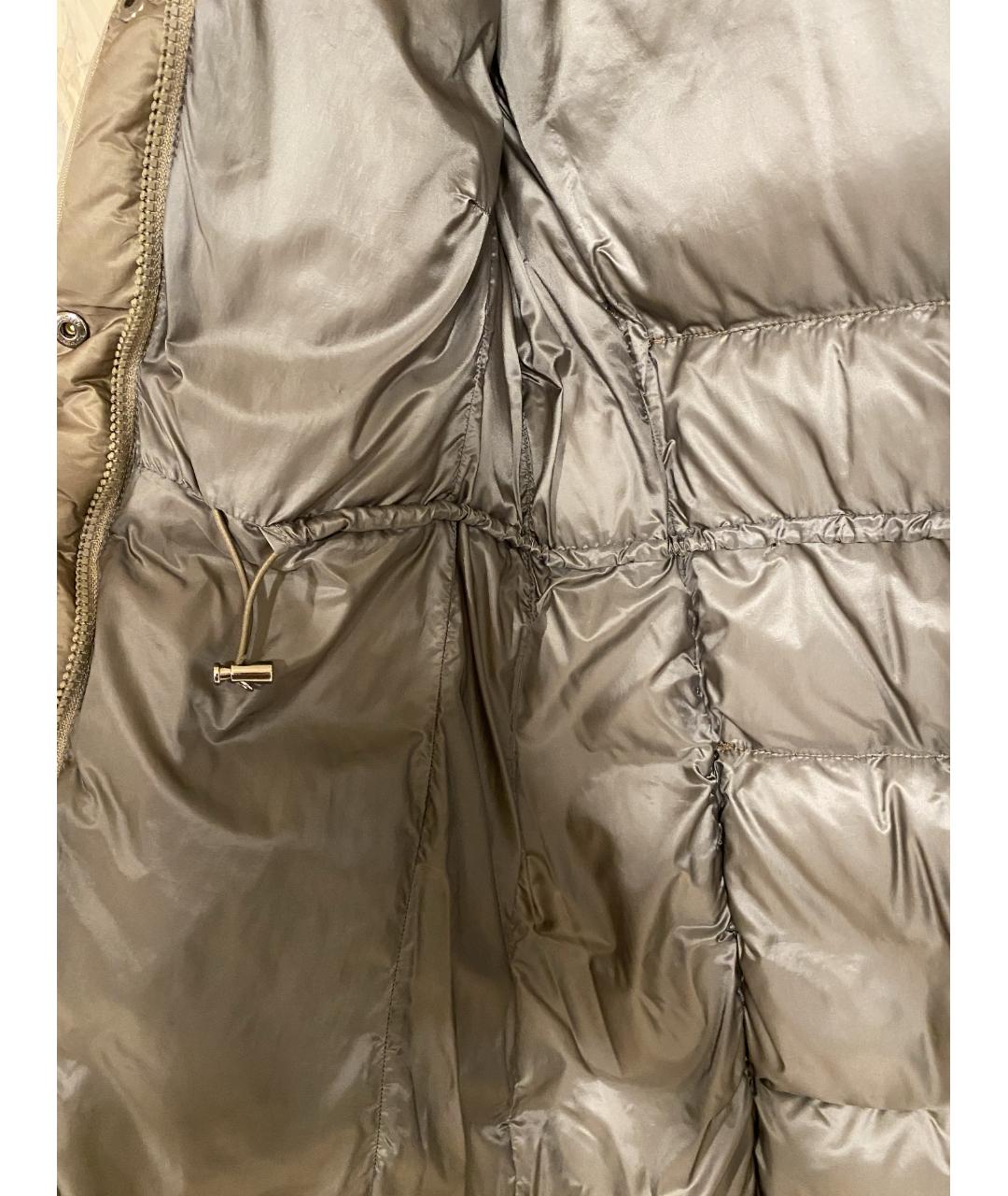 MONCLER Коричневая полиэстеровая куртка, фото 7