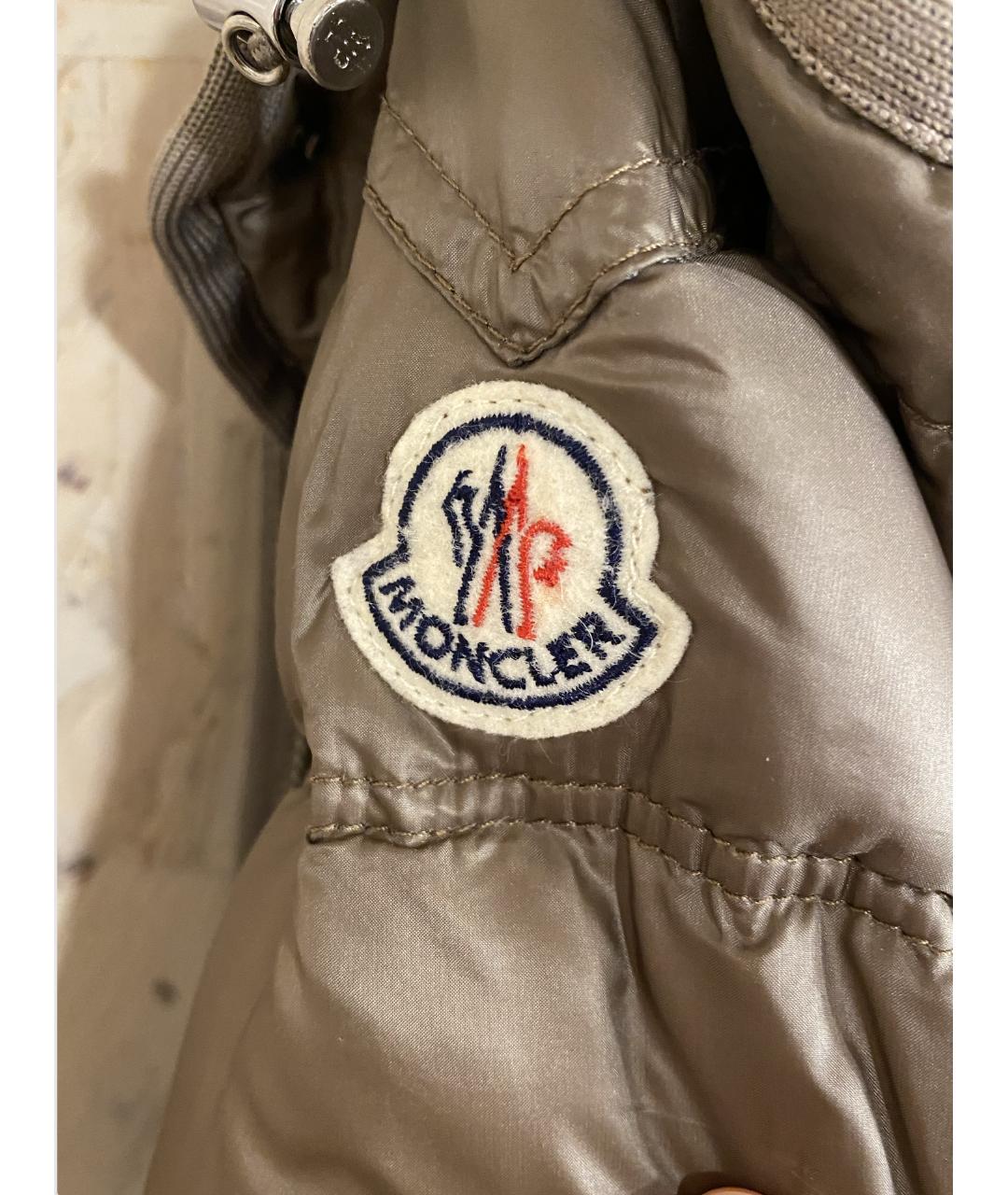MONCLER Коричневая полиэстеровая куртка, фото 5