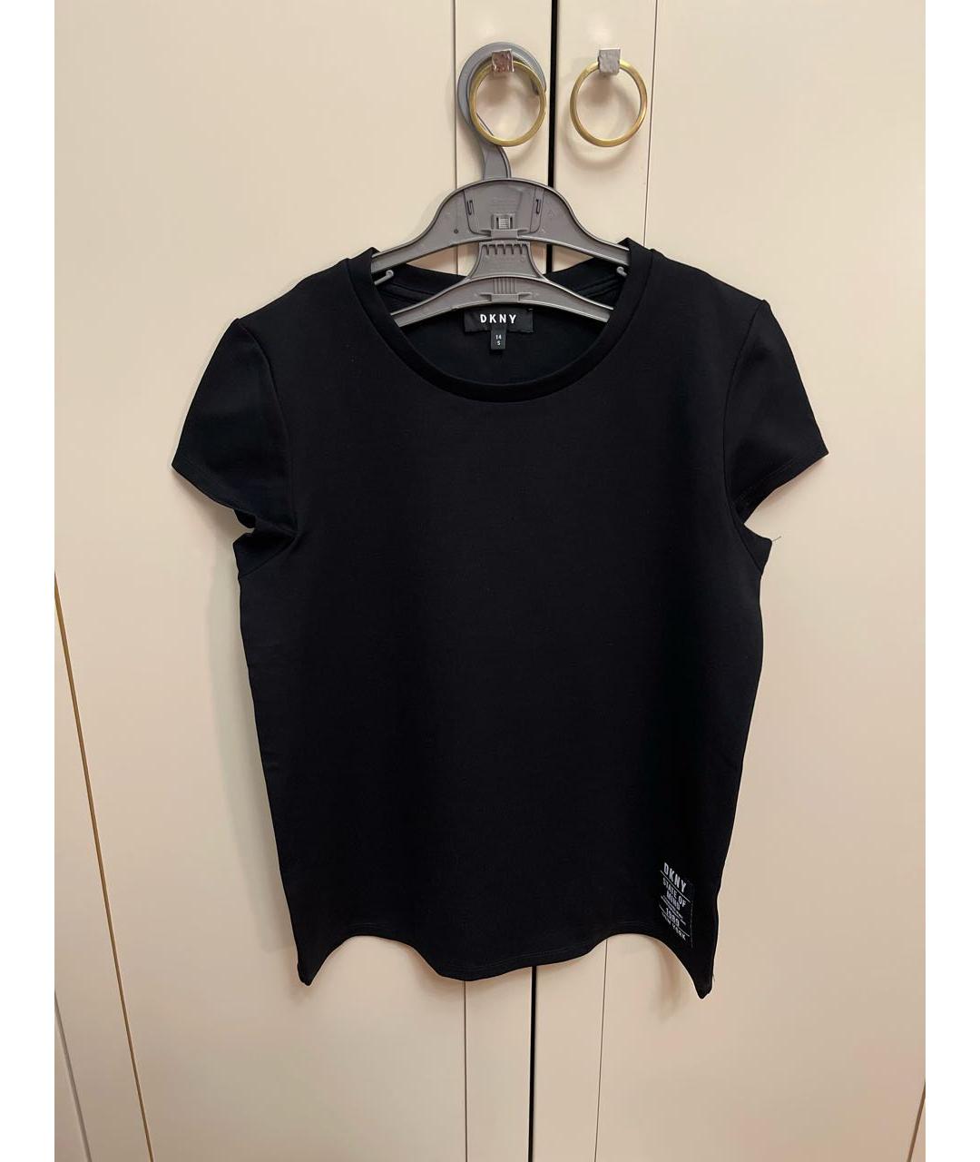 DKNY Черный полиэстеровый детская футболка / топ, фото 2