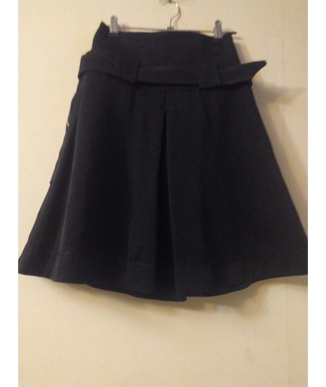 SPORTMAX Черная хлопковая юбка миди, фото 2