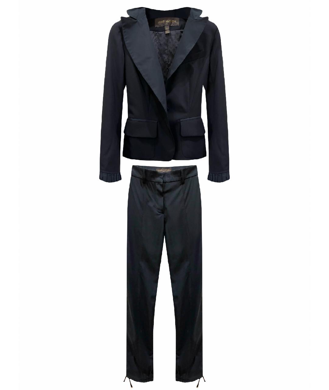 LOUIS VUITTON PRE-OWNED Черный шерстяной костюм с брюками, фото 1