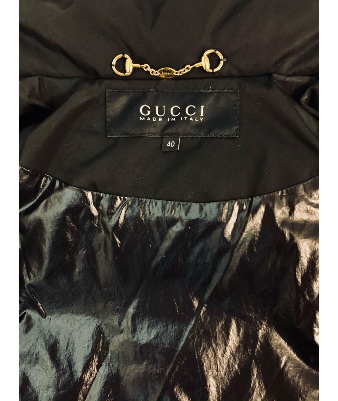 GUCCI Черная полиамидовая куртка, фото 4