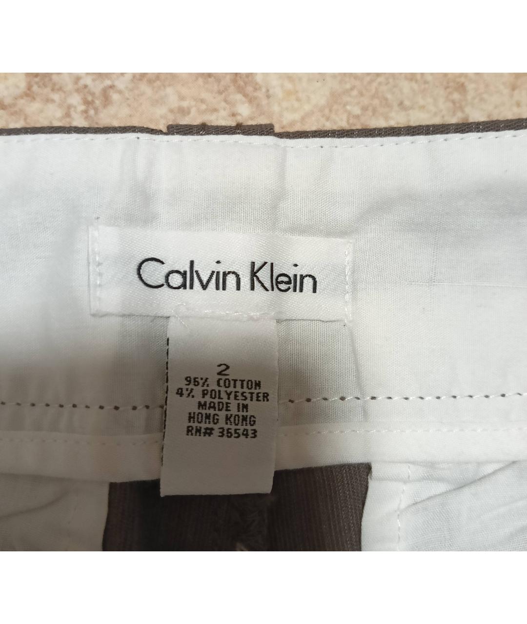 CALVIN KLEIN Коричневые хлопковые шорты, фото 4