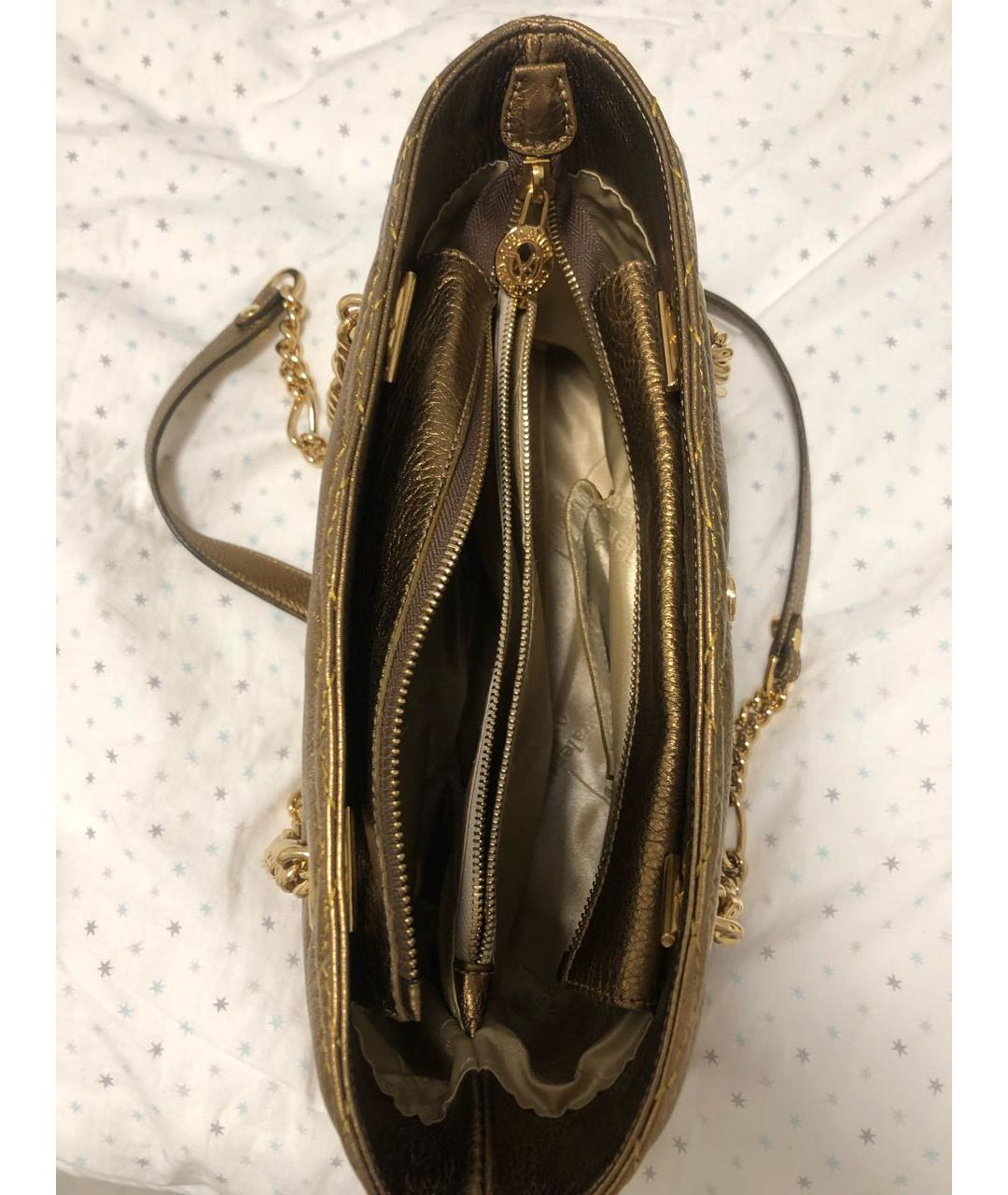 VALENTINO Коричневая кожаная сумка с короткими ручками, фото 2