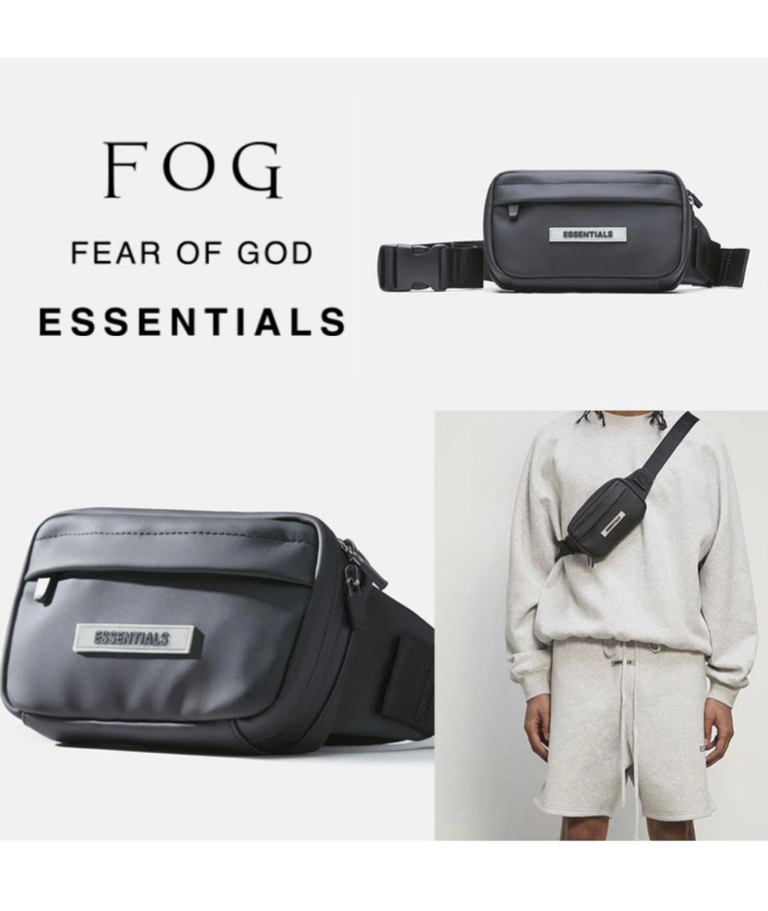 FEAR OF GOD ESSENTIALS Черная поясная сумка, фото 6
