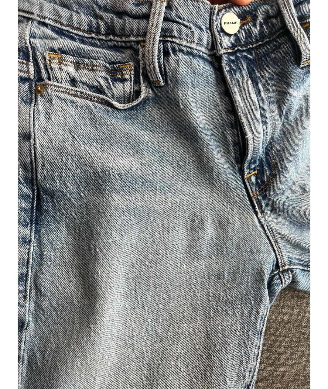 FRAME Голубые джинсы слим, фото 4