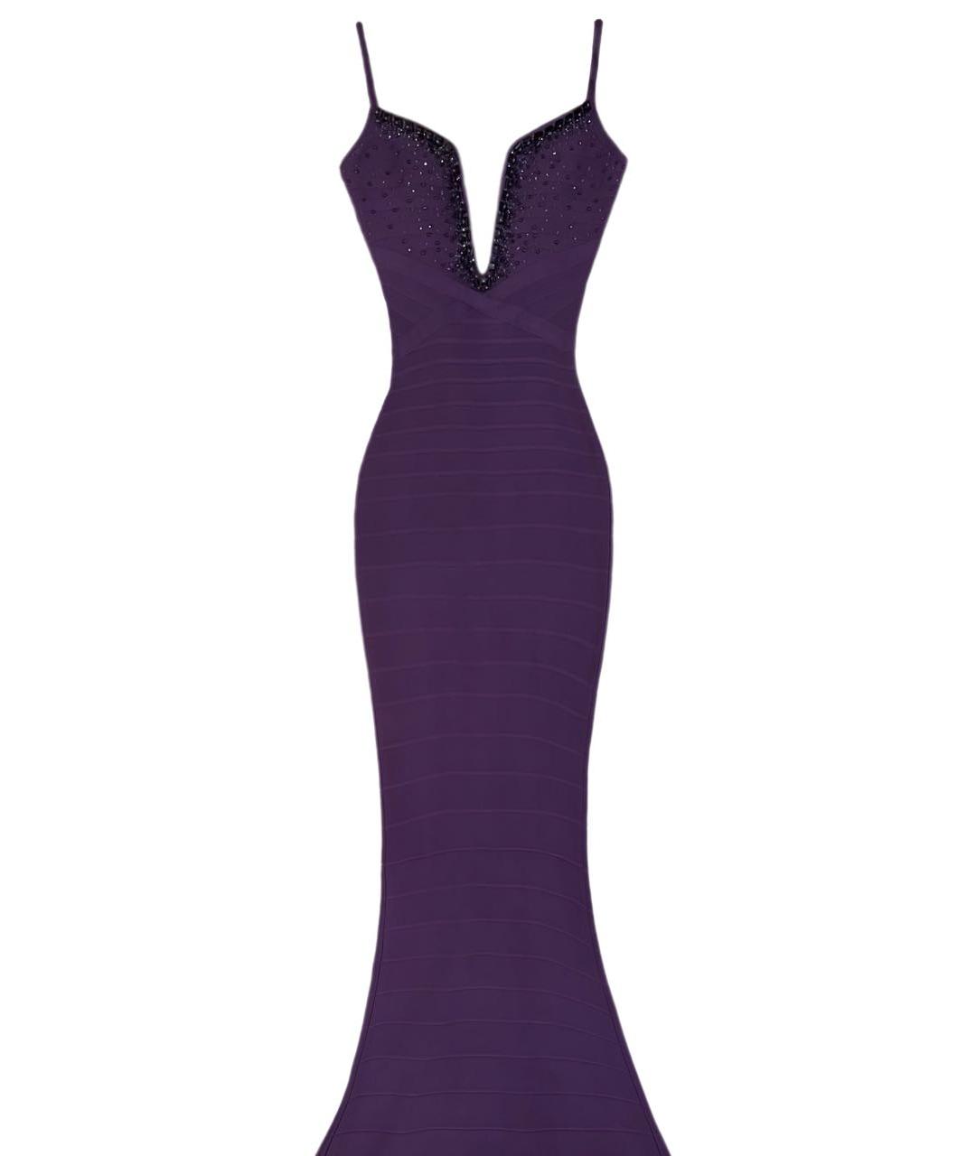 HERVE LEGER Фиолетовое вечернее платье, фото 1