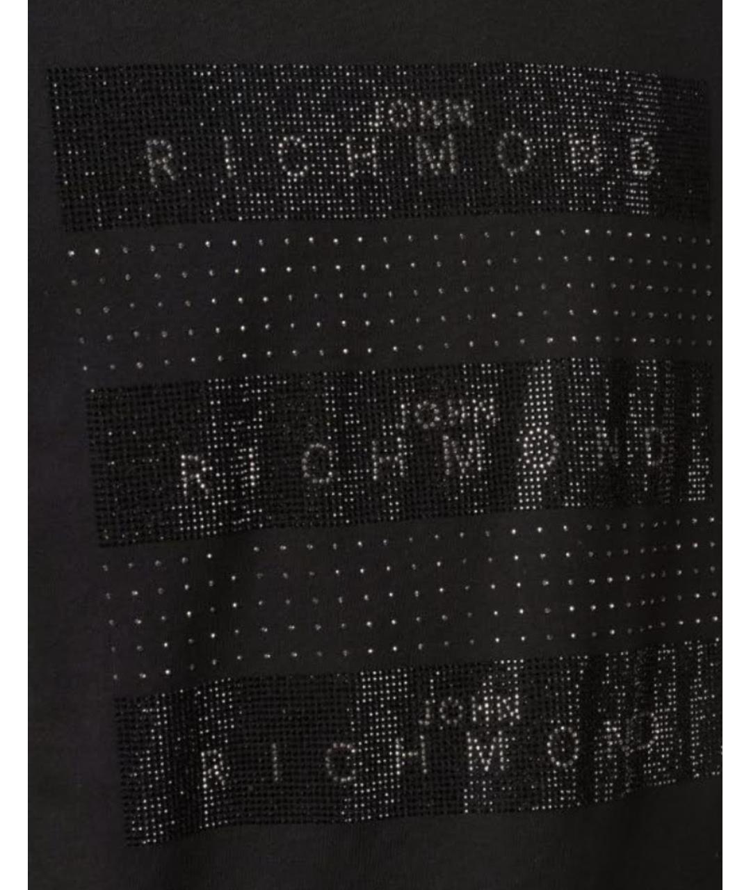 JOHN RICHMOND Черная хлопковая футболка, фото 4