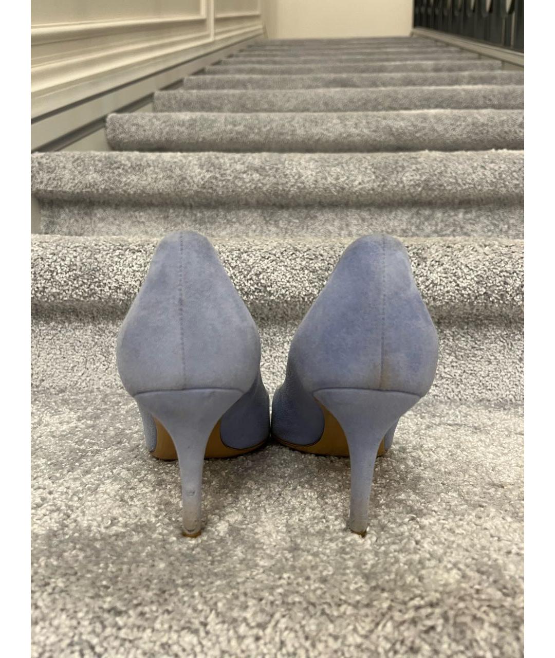 FERRAGAMO Голубые замшевые туфли, фото 3
