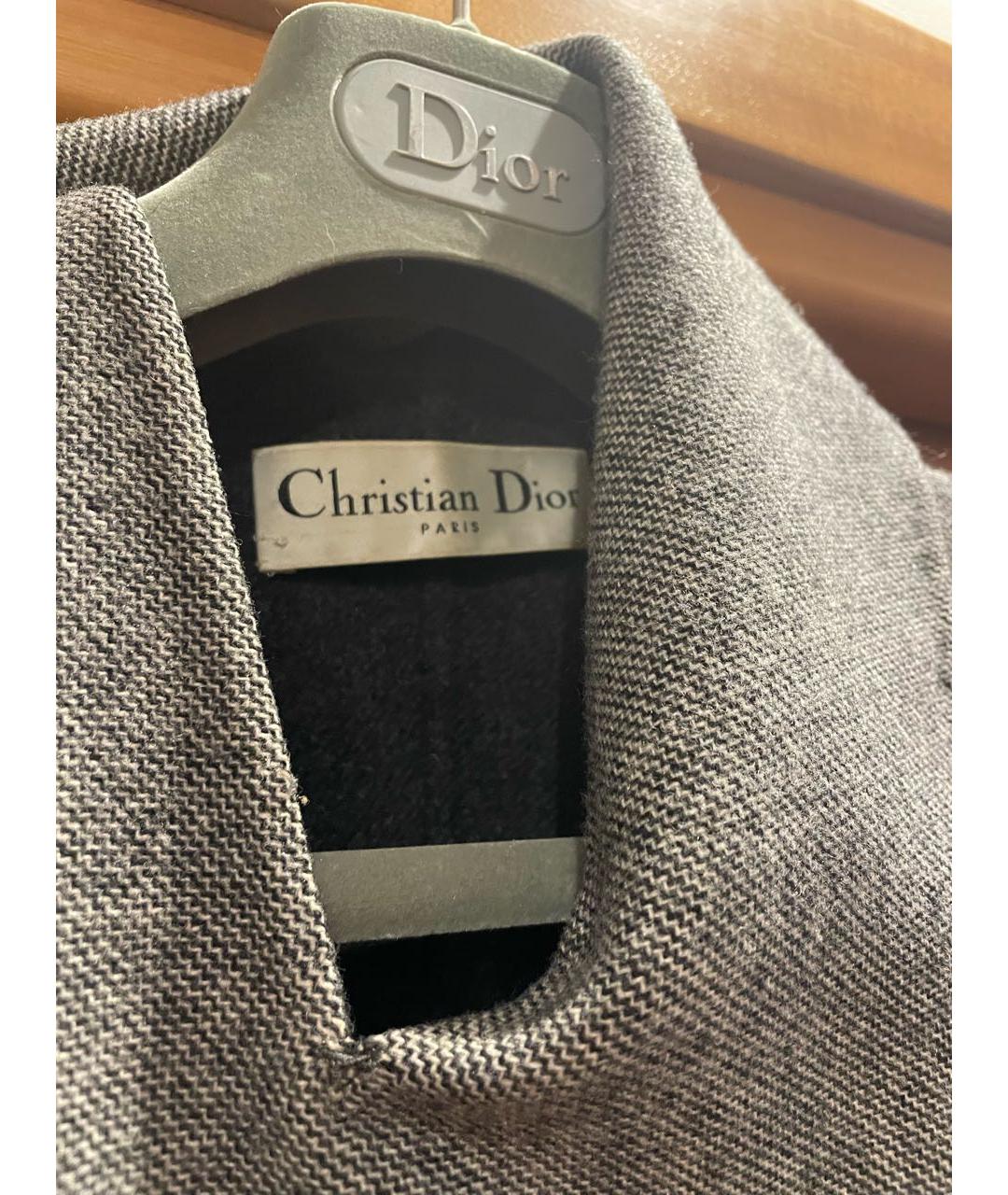 CHRISTIAN DIOR PRE-OWNED Антрацитовое шерстяное пальто, фото 3