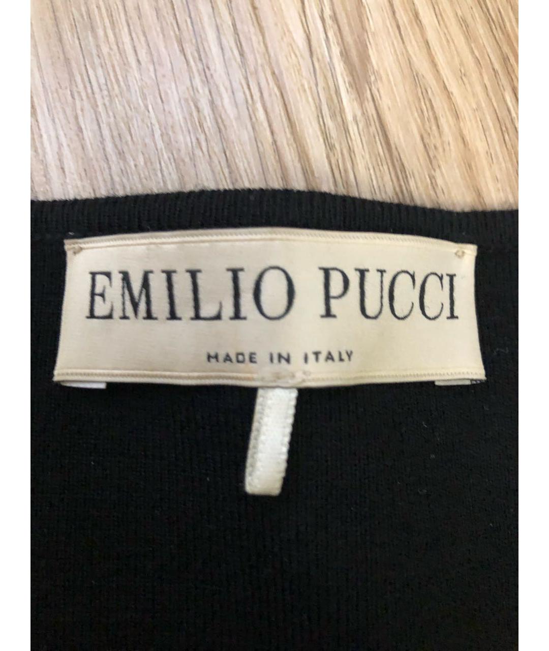 EMILIO PUCCI Черное вискозное коктейльное платье, фото 4