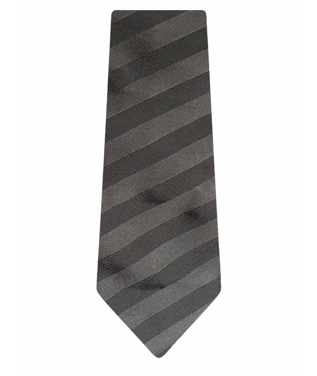HUGO BOSS Антрацитовый шелковый галстук, фото 1
