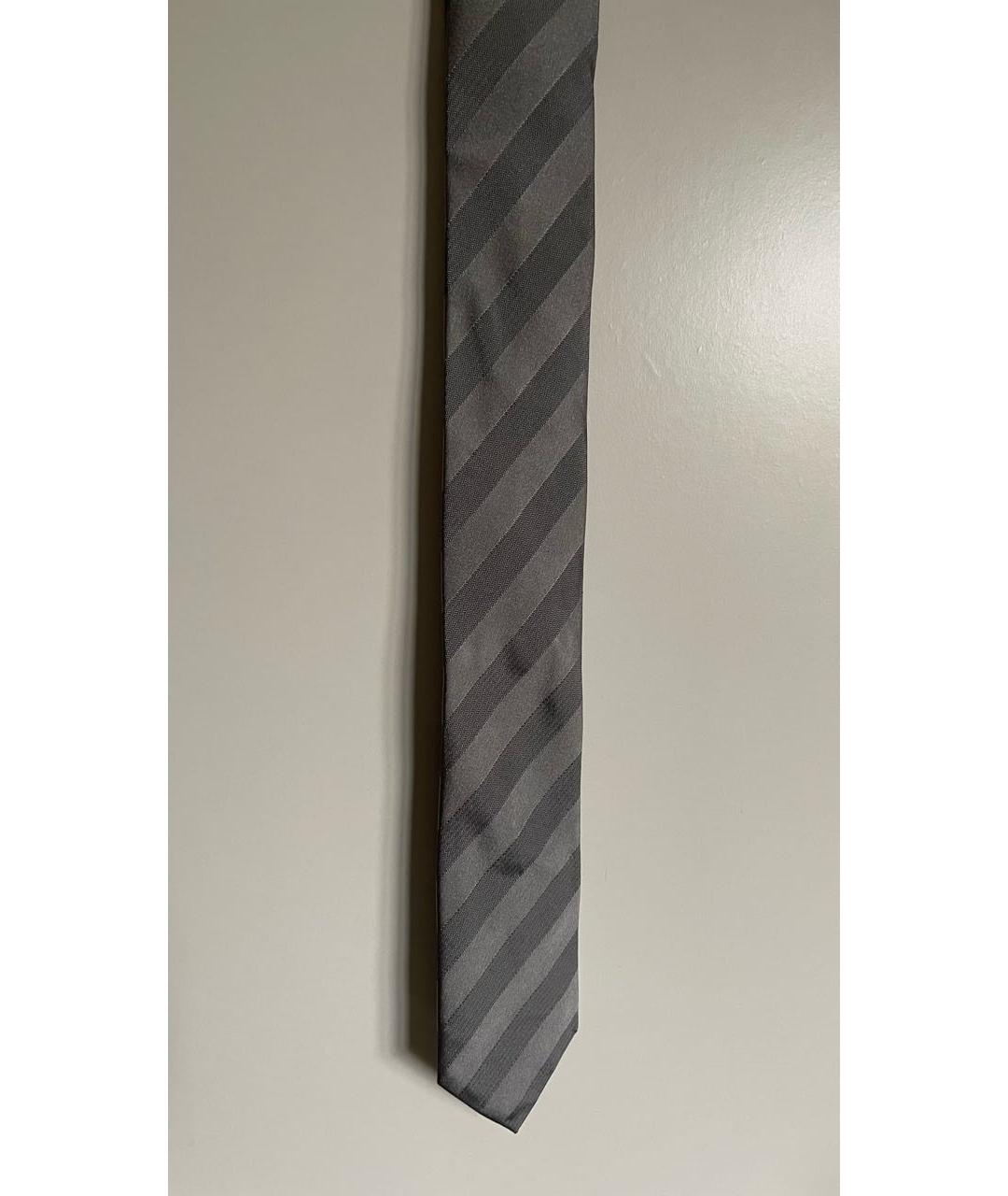 HUGO BOSS Антрацитовый шелковый галстук, фото 3