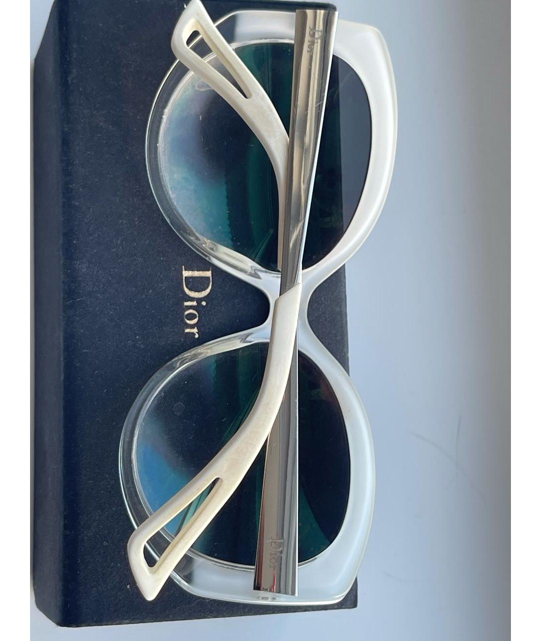 CHRISTIAN DIOR PRE-OWNED Белые пластиковые солнцезащитные очки, фото 4