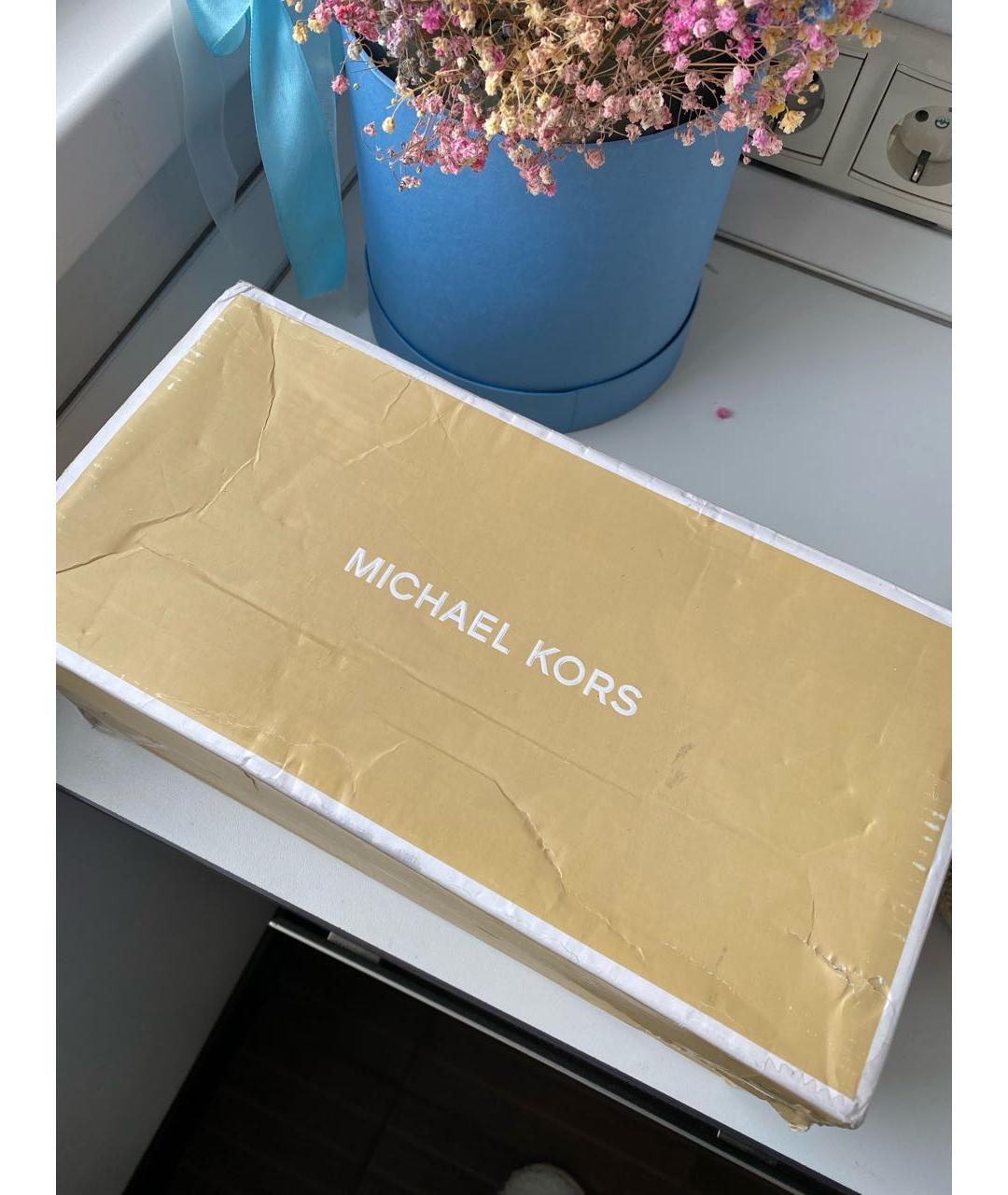 MICHAEL KORS Золотые текстильные эспадрильи, фото 7