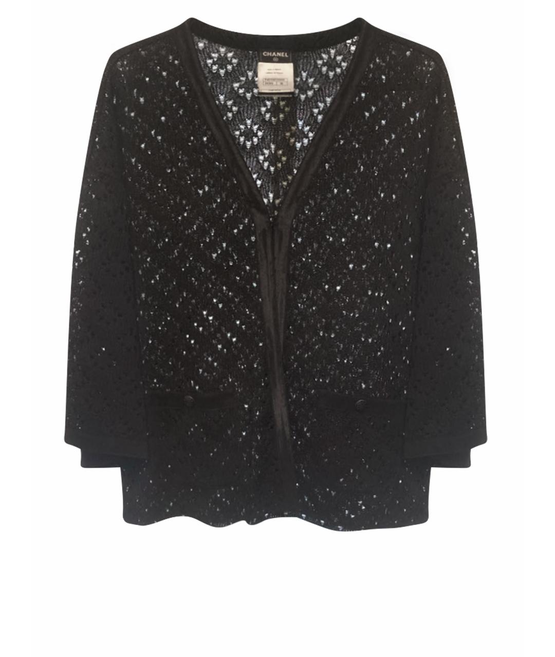 CHANEL PRE-OWNED Черный шелковый жакет/пиджак, фото 1