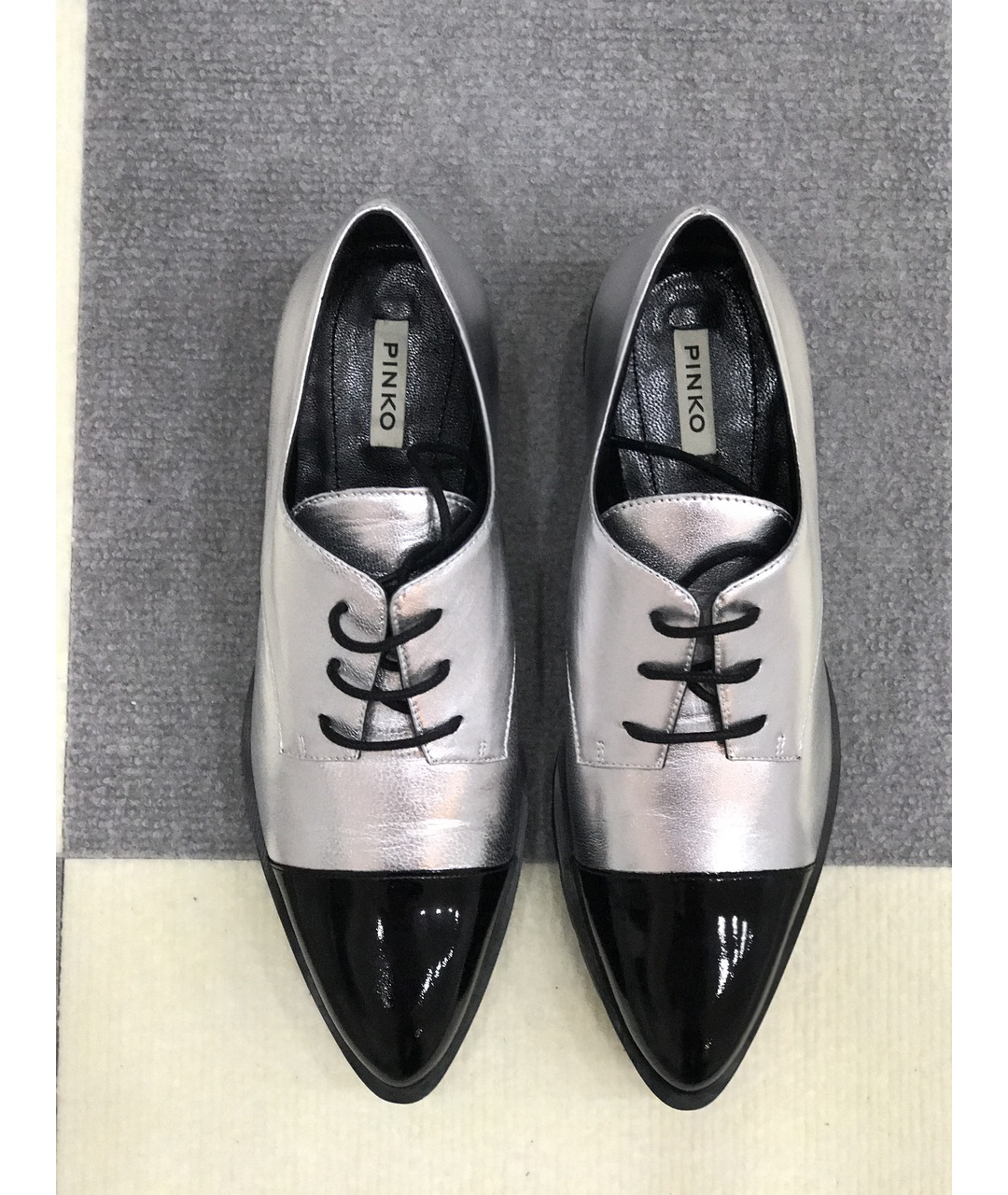 PINKO Серебряные кожаные ботинки, фото 2