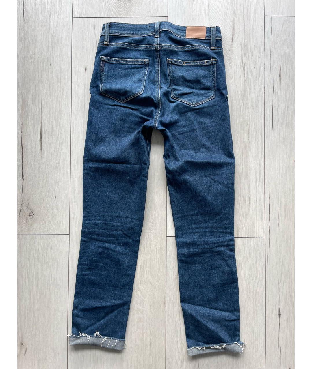 PAIGE Синие хлопко-полиэстеровые джинсы слим, фото 2