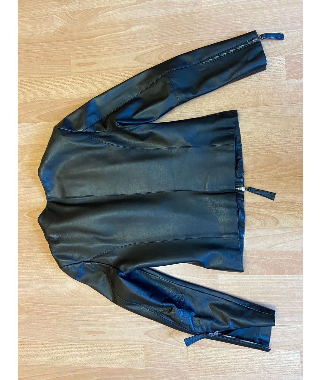 BLUGIRL Черная кожаная куртка, фото 3
