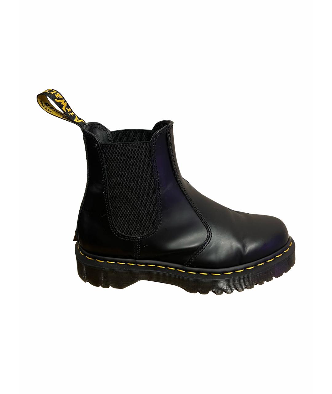 DR. MARTENS Черные кожаные ботинки, фото 1
