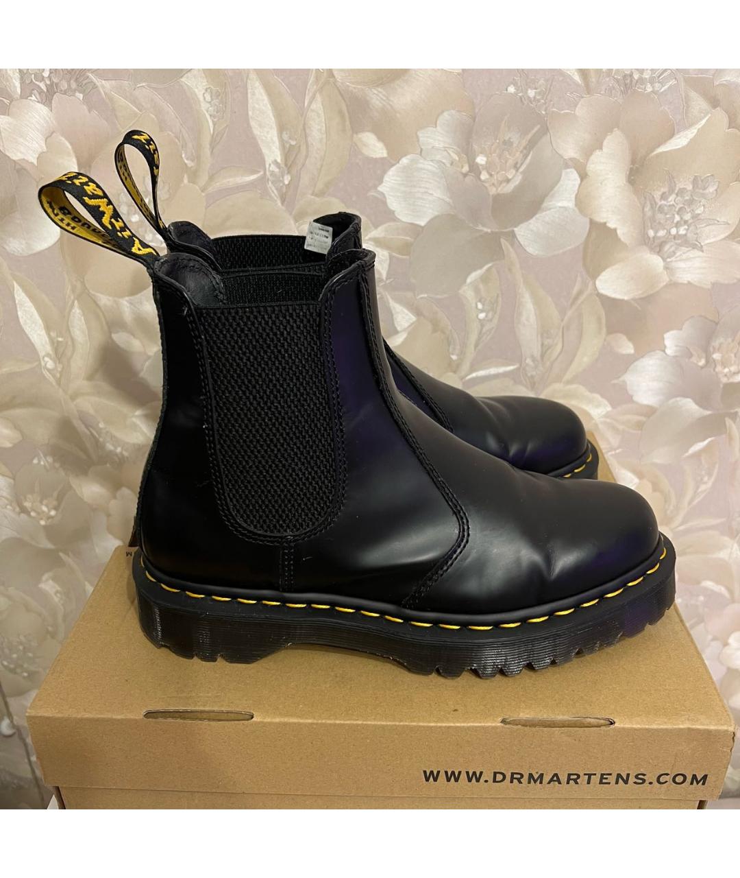 DR. MARTENS Черные кожаные ботинки, фото 5