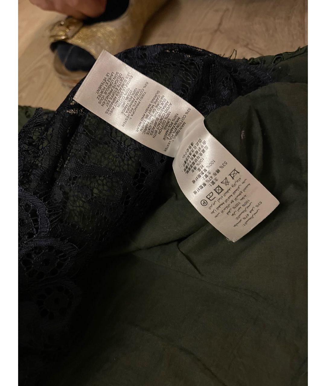 SELF-PORTRAIT Хаки хлопковая юбка мини, фото 6
