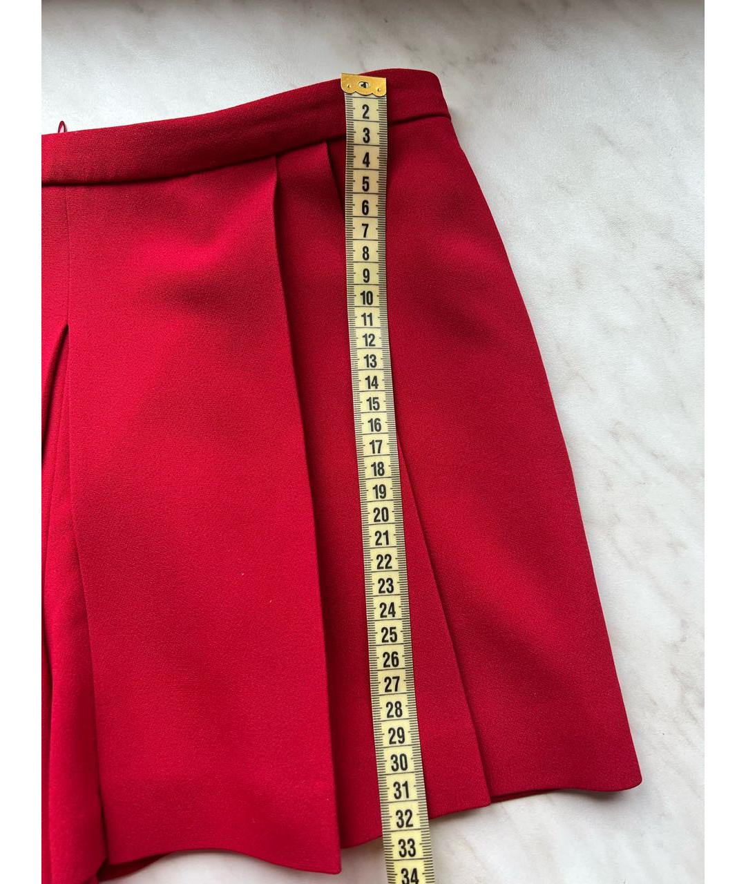 RED VALENTINO Красные вискозные шорты, фото 4
